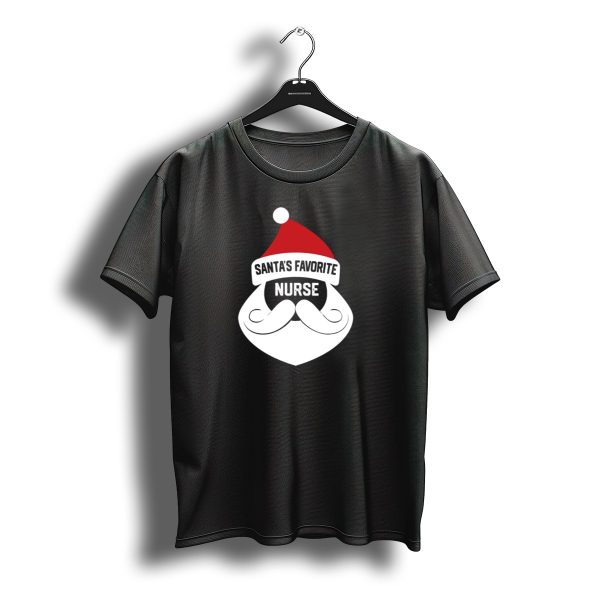 Santas Favorite Nurse Funny Christmas Nursing T Shirt t shirt 1