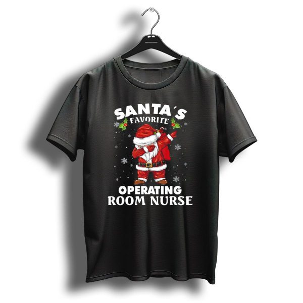 Santas Favorite Operating Room Nurse Dabbing Christmas Snowflakes T Shirt 1 t shirt 1