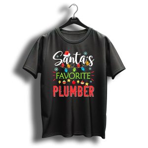 Santas Favorite Plumber Christmas Lights Ornaments T Shirt