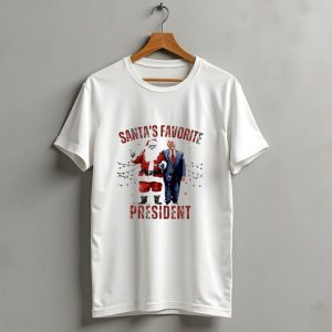 Santas Favorite President Merry Christmas Trump T-Shirt