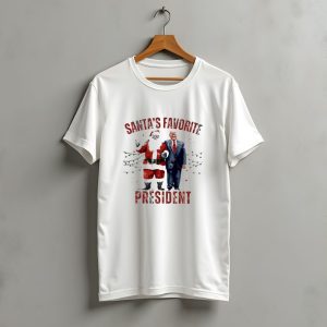 Santa'S Favorite President Merry Christmas Trump T-Shirt