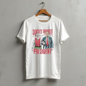 Santa'S Favorite President Santa Claus And Donald Trump Christmas T-Shirt