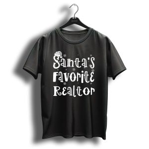Santas Favorite Realtor Funny Christmas Santa Hat T-Shirt