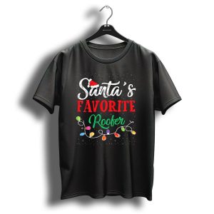 Santas Favorite Roofer Christmas Lights Snowflakes T Shirt