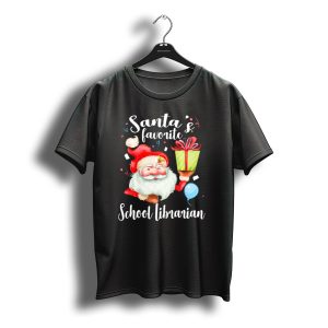 Santa'S Favorite School Librarian Christmas T-Shirt