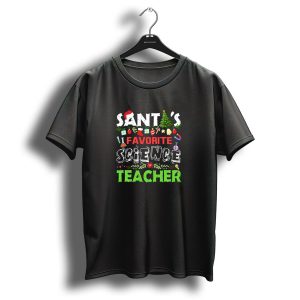 Santas Favorite Science Teacher Christmas Holiday Fun T-Shirt