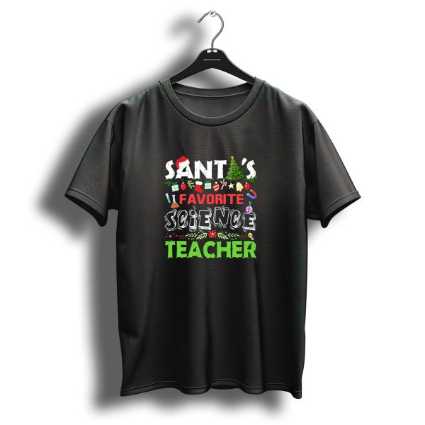 Santas Favorite Science Teacher Christmas Holiday Fun T Shirt 1 t shirt 1