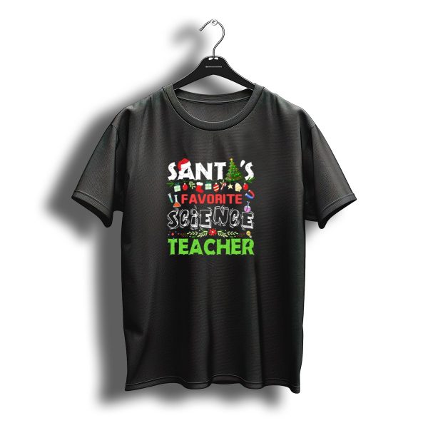 Santas Favorite Science Teacher Christmas Holiday Fun T Shirt t shirt 1