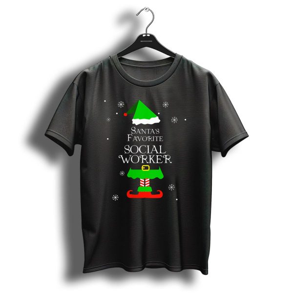 Santas Favorite Social Worker Santa Christmas Elf T Shirt 1 t shirt 1