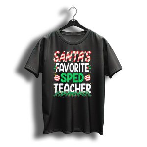 Santa'S Favorite Sped Teacher Christmas T-Shirt