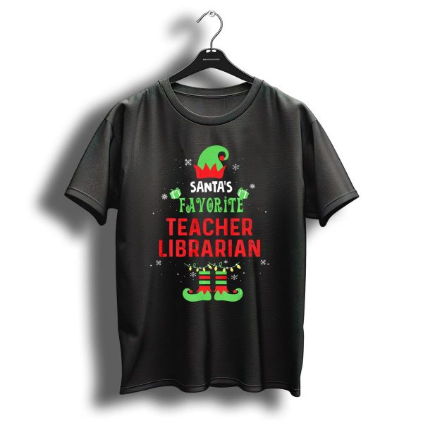 Santas Favorite Teacher Librarian Christmas Elf Magic T Shirt 1 t shirt 1