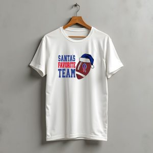 Santa'S Favorite Team Buffalo Bills Christmas Football Holiday T-Shirt