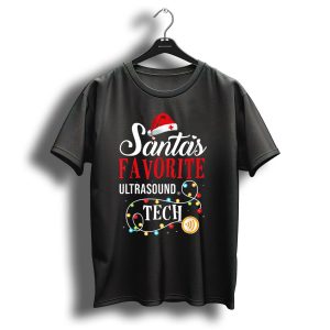 Santas Favorite Ultrasound Tech Christmas Lights T Shirt