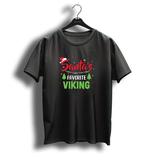 Santas Favorite Viking Christmas Lights Trees Snowflakes T Shirt 1 t shirt 1