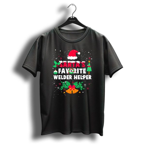 Santas Favorite Welder Helper Christmas Santa Hat And Holiday Decorations T Shirt 1 t shirt 1