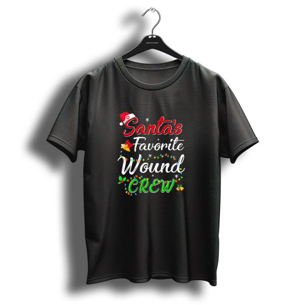 Santas Favorite Wound Crew Christmas Nurse Humor T Shirt 1 t shirt 1