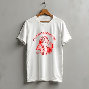 Santa'S Most Wonderful Christmas Time For A Beer T-Shirt