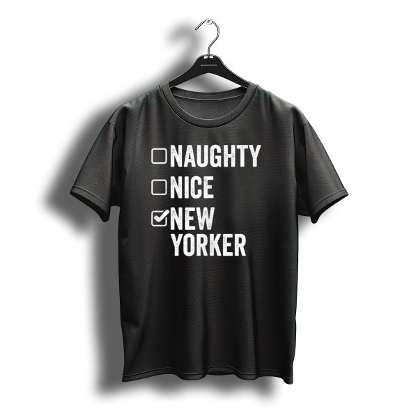 Santas Naughty Nice New Yorker Checkbox Christmas List T Shirt t shirt 1