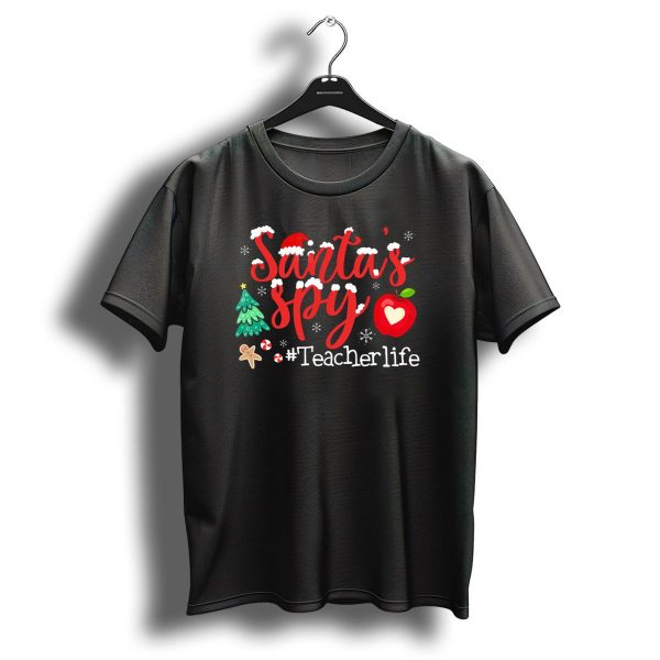 Santas Spy Christmas Teacher Life T Shirt 1 t shirt 1