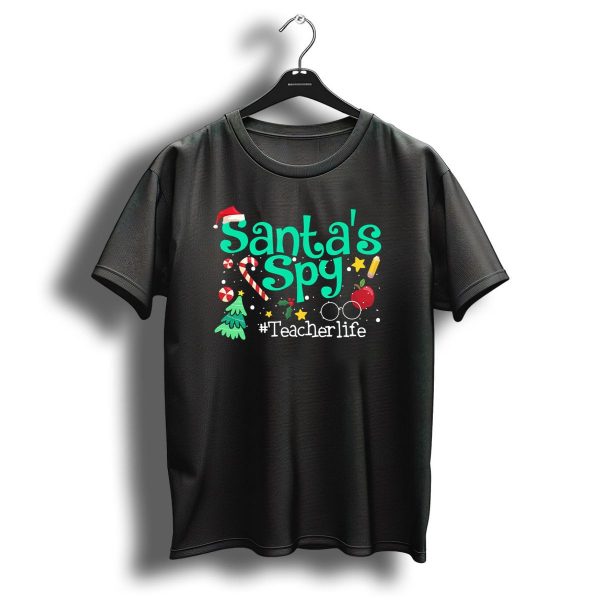 Santas Spy Teacherlife Christmas Icons T Shirt 1 t shirt 1