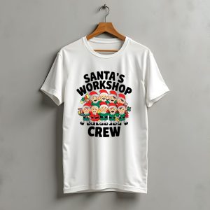 Santa'S Workshop Crew Christmas Elves T-Shirt