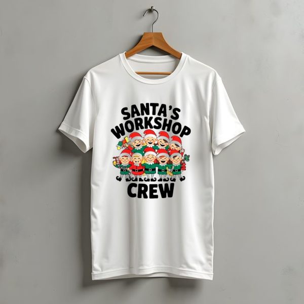Santas Workshop Crew Christmas Elves T Shirt t shirt 1