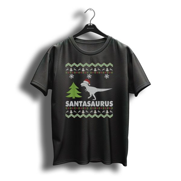 Santasaurus Santa Trex Dinosaur Christmas Tree Snowflakes T Shirt t shirt 1