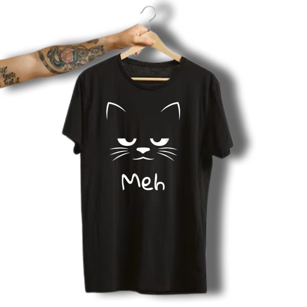 Sarcastic Funny Meh Cat Halloween T Shirt t shirt 1 1