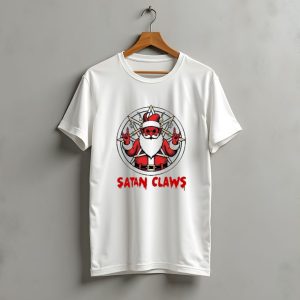 Satan Claws Christmas Pentagram Santa Rock Gesture T-Shirt