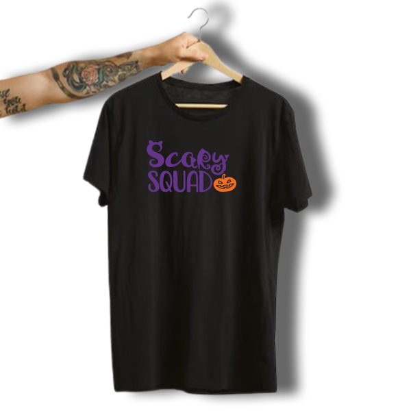 Scary Squad Halloween Bats Pumpkin T Shirt t shirt 1