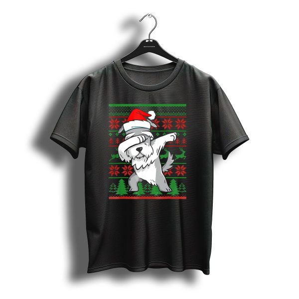 Schnauzer Dabbing Christmas Santa Ugly T Shirt t shirt 1
