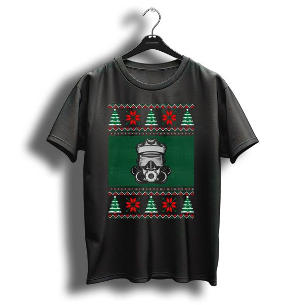 Scuba Diving Ugly Christmas Sweater Pattern With Diver Mask And Festive Trees T Shirt 1 t shirt 1