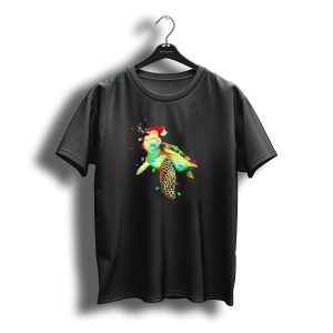 Sea Turtle Christmas Lights Santa Hat Merry Christmas T-Shirt