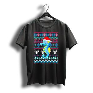 Seahorse Santa Ugly Christmas T-Shirt