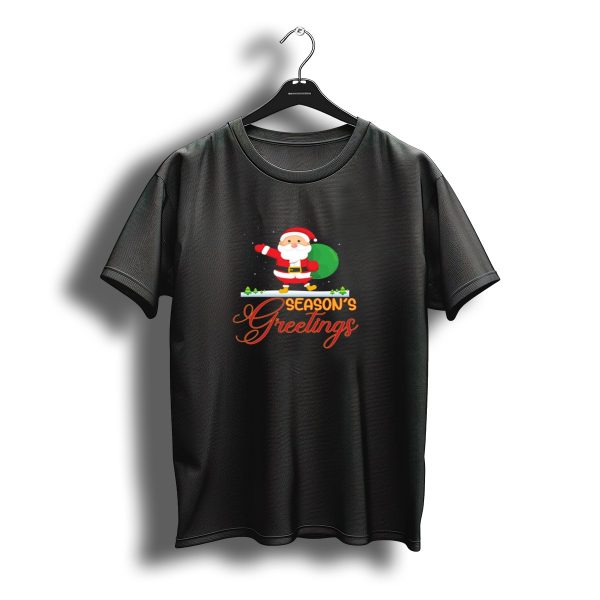 Seasons Greetings Santa With Christmas Cheer T Shirt t shirt 1