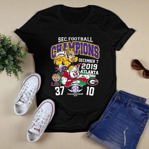 Sec Football Champions Lsu Tigers Georgia Bulldogs Score December 7 2019 Atlanta Shirt