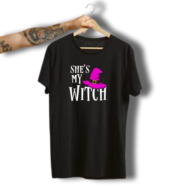 Shes My Witch Halloween Pink Hat T Shirt 1 t shirt 1