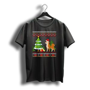 Shiba Inu Santa Christmas Tree Presents Uglydog T-Shirt