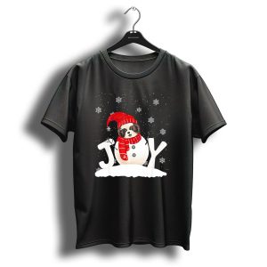 Shih Tzu Christmas Joy Snowman Funny Dog Xmas Co T-Shirt