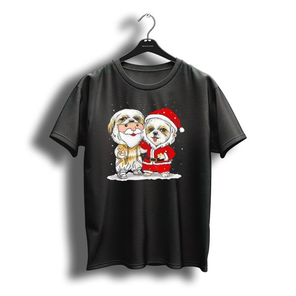 Shih Tzu In Santa Costume With Christmas Chibi T Shirt t shirt 1
