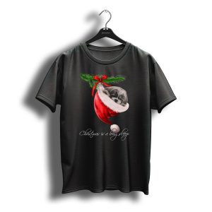 Shih Tzu Sleeping In Santa'S Hat Christmas Is A Snuggly Dream T-Shirt