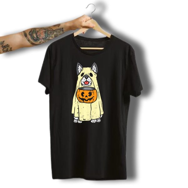 Siberian Husky Ghost Funny Halloween Costume With Pumpkin T Shirt t shirt 1 1