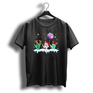Sign Language Christmas Reindeer Santa Moon Snowflakes T Shirt