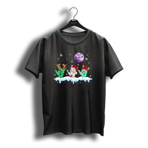 Sign Language Christmas Reindeer Santa Moon Snowflakes T-Shirt