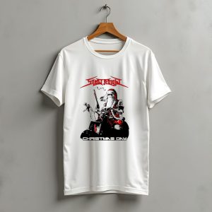 Silent Knight Santa Riding Motorcycle Christmas Day T-Shirt