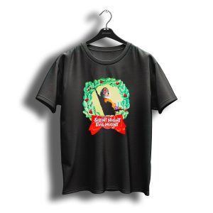 Silent Night Evil Night Christmas Wreath Horror Santa T-Shirt