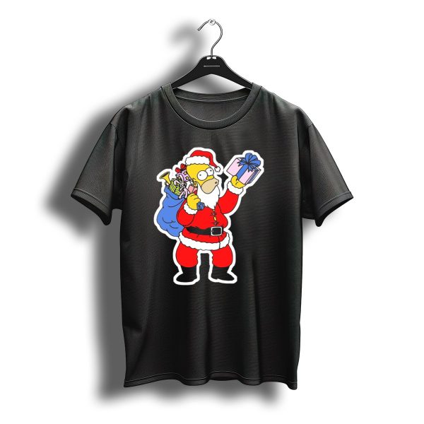 Simpsons Homer Santa Christmas Gift Sack Doh T Shirt t shirt 1