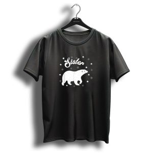 Sister Bear Family Christmas Snowflake Stars Xmas Pyjamas T Shirt