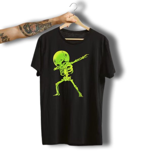 Skeleton Dabbing Zombie Halloween Moon T Shirt 1 t shirt 1