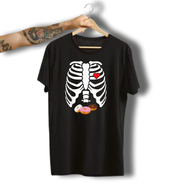 Skeleton Pregnancy Donut X Ray Heart Halloween Rib Cage T Shirt 1 t shirt 1